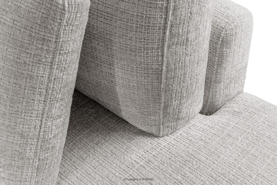 VERUS Veľká pohodlná rohová pohovka do obývacej izby šenilová látka pravá strana svetlo sivá svetlo šedá - obrázok 8