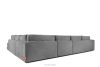 VERUS Veľká pohodlná rohová pohovka do obývacej izby šenilová látka pravá strana tmavo sivá tmavo šedá - obrázok 5