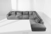 VERUS Veľká pohodlná rohová pohovka do obývacej izby šenilová látka pravá strana tmavo sivá tmavo šedá - obrázok 20