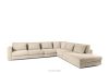 VERUS Veľká pohodlná rohová pohovka do obývacej izby šenilová látka pravá strana krémová krémová - obrázok 1