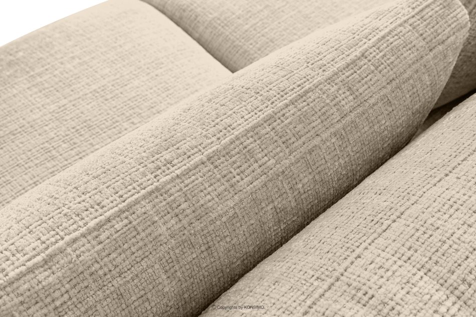 VERUS Veľká pohodlná rohová pohovka do obývacej izby šenilová látka pravá strana krémová krémová - obrázok 7