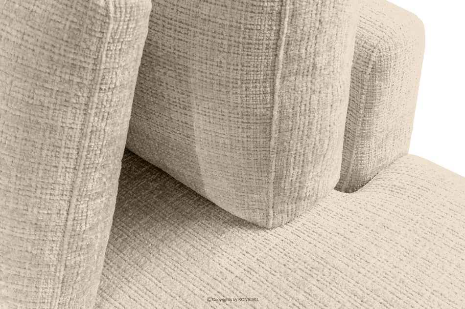 VERUS Veľká pohodlná rohová pohovka do obývacej izby šenilová látka pravá strana krémová krémová - obrázok 8