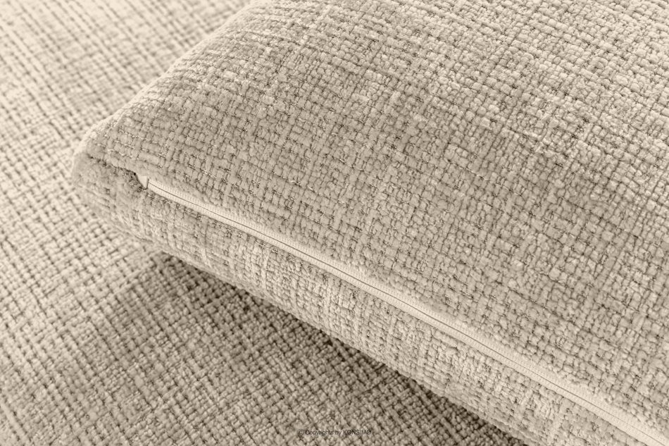 VERUS Veľká pohodlná rohová pohovka do obývacej izby šenilová látka pravá strana krémová krémová - obrázok 9