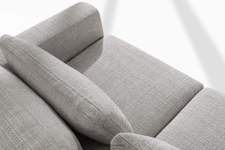 VERUS Veľká rohová pohovka do obývacej izby šenilová látka ľavá svetlo sivá svetlo šedá - obrázok 6