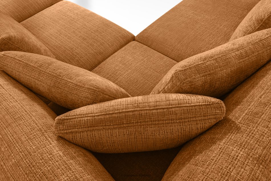 VERUS Veľká rohová sedačka zšenilová tkanina ľavá červená červená - obrázok 10