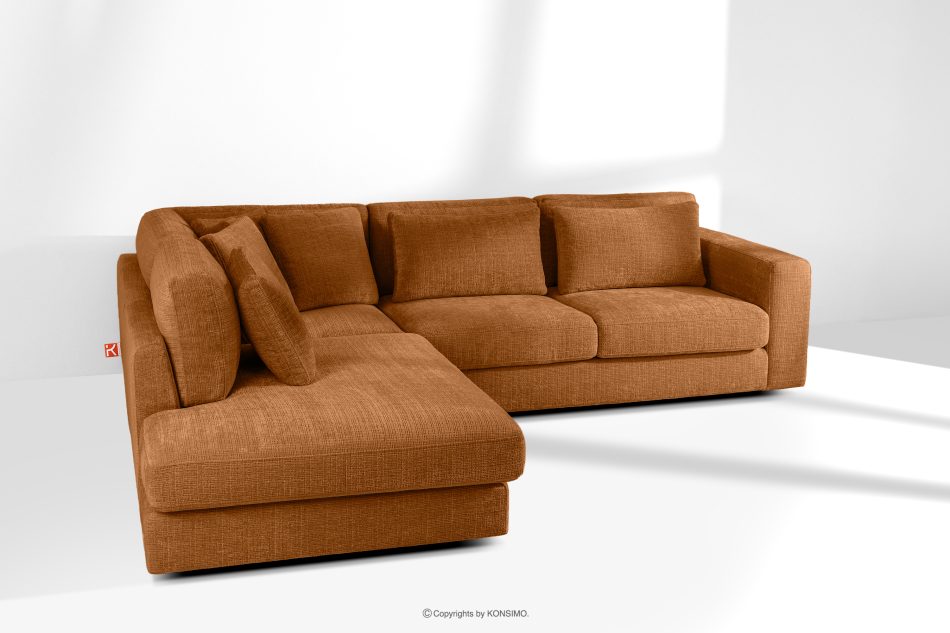 VERUS Veľká rohová sedačka zšenilová tkanina ľavá červená červená - obrázok 18