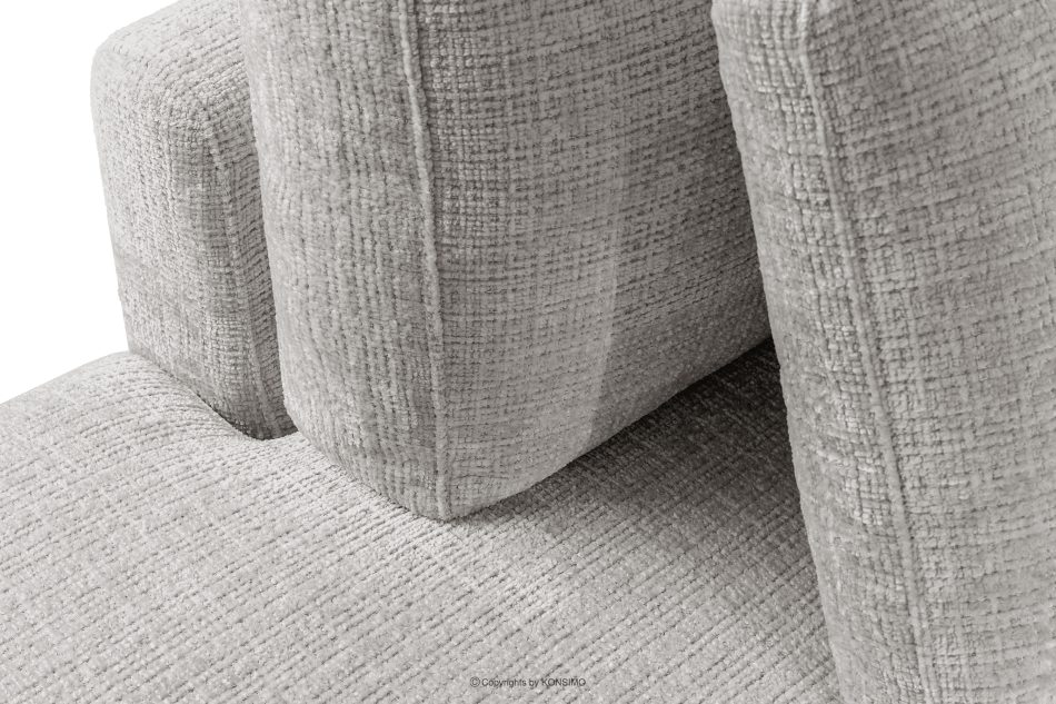 VERUS Veľká pohodlná rohová pohovka do obývacej izby šenilová látka ľavostranná svetlo sivá svetlo šedá - obrázok 8