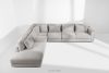 VERUS Veľká pohodlná rohová pohovka do obývacej izby šenilová látka ľavostranná svetlo sivá svetlo šedá - obrázok 20