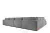 VERUS Veľká pohodlná rohová pohovka do obývacej izby šenilová látka ľavostranná tmavo sivá tmavo šedá - obrázok 5