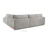 VERUS Pohodlná pravostranná rohová sedačka z tkanej látky svetlošedá svetlo sivá - obrázok 5