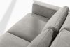 VERUS Pohodlná pravostranná rohová sedačka z tkanej látky svetlošedá svetlo sivá - obrázok 7