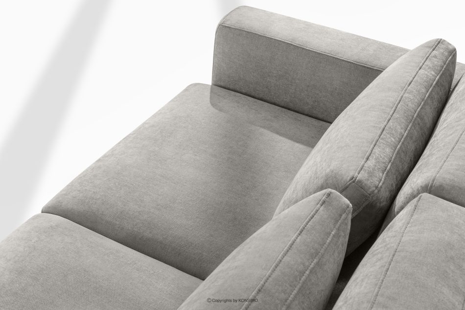 VERUS Pohodlná pravostranná rohová sedačka z tkanej látky svetlošedá svetlo sivá - obrázok 6