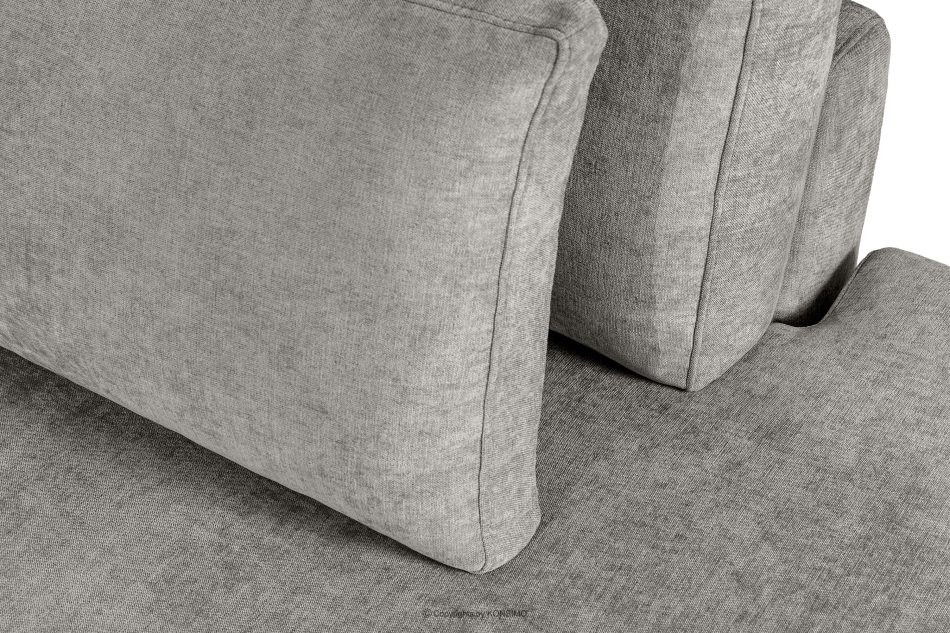 VERUS Pohodlná pravostranná rohová sedačka z tkanej látky svetlošedá svetlo sivá - obrázok 8