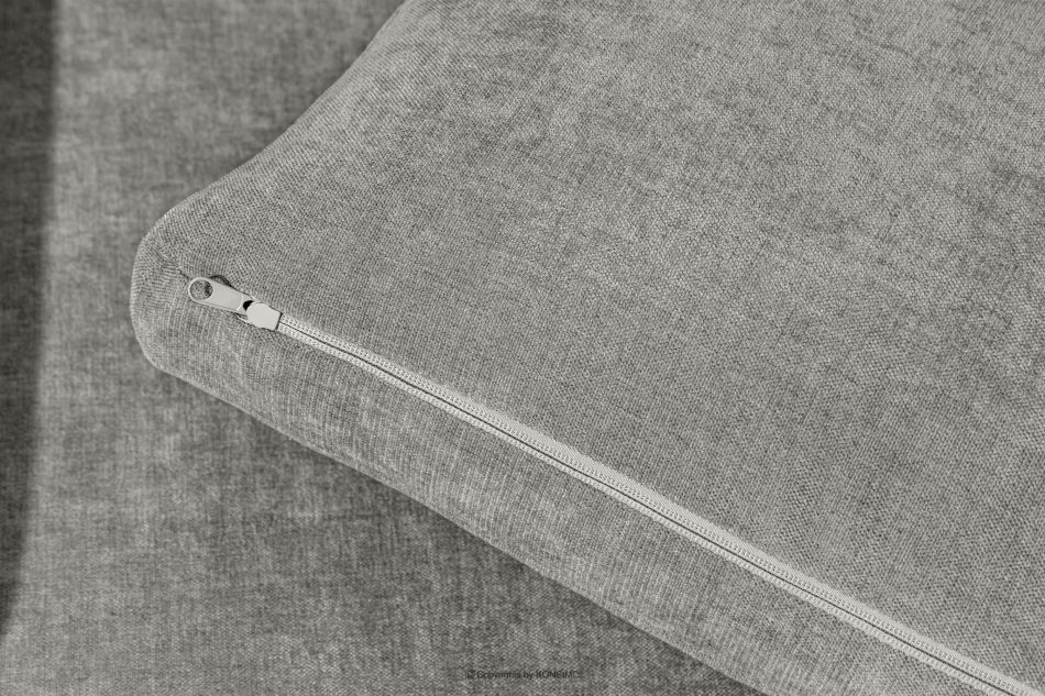 VERUS Pohodlná pravostranná rohová sedačka z tkanej látky svetlošedá svetlo sivá - obrázok 9