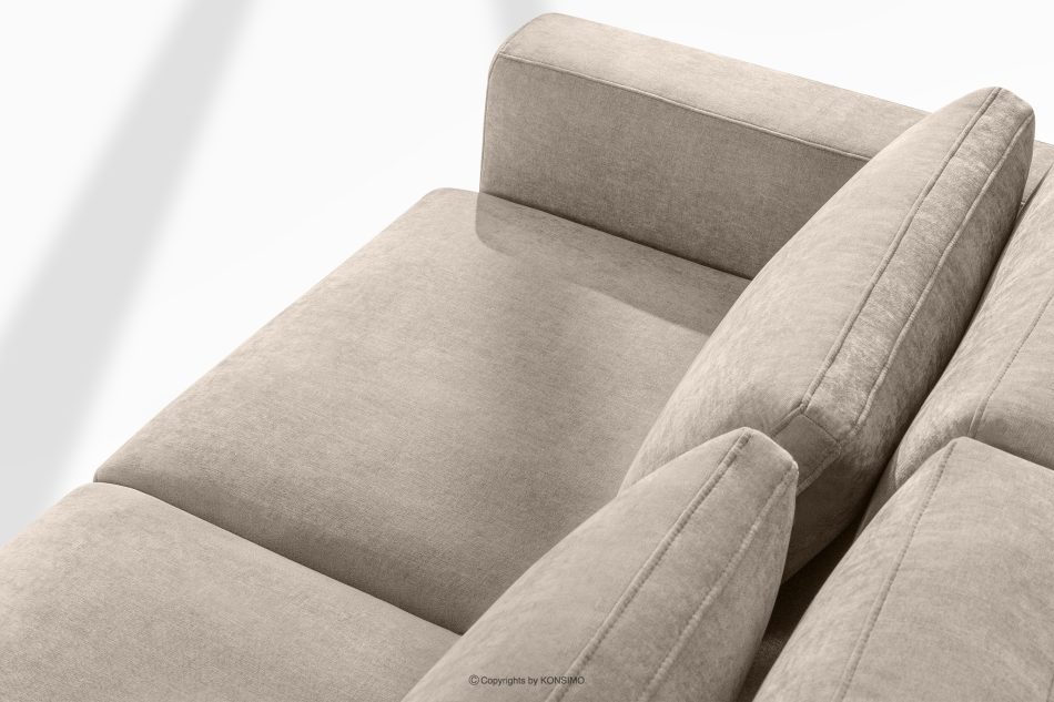 VERUS Pohodlná rohová pohovka do obývacej izby tkaná látka pravá strana svetlo béžová svetlo béžová - obrázok 6