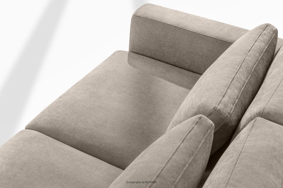 VERUS Pohodlná rohová pohovka do obývacej izby tkaná látka pravá strana šedo-béžová sivobéžová - obrázok 6