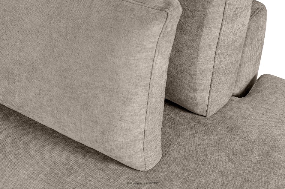 VERUS Pohodlná rohová pohovka do obývacej izby tkaná látka pravá strana šedo-béžová sivobéžová - obrázok 8