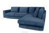 VERUS Pohodlná rohová sedačka z tkanej látky pravá strana tmavomodrá námornícka modrá - obrázok 4