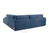 VERUS Pohodlná rohová sedačka z tkanej látky pravá strana tmavomodrá námornícka modrá - obrázok 5