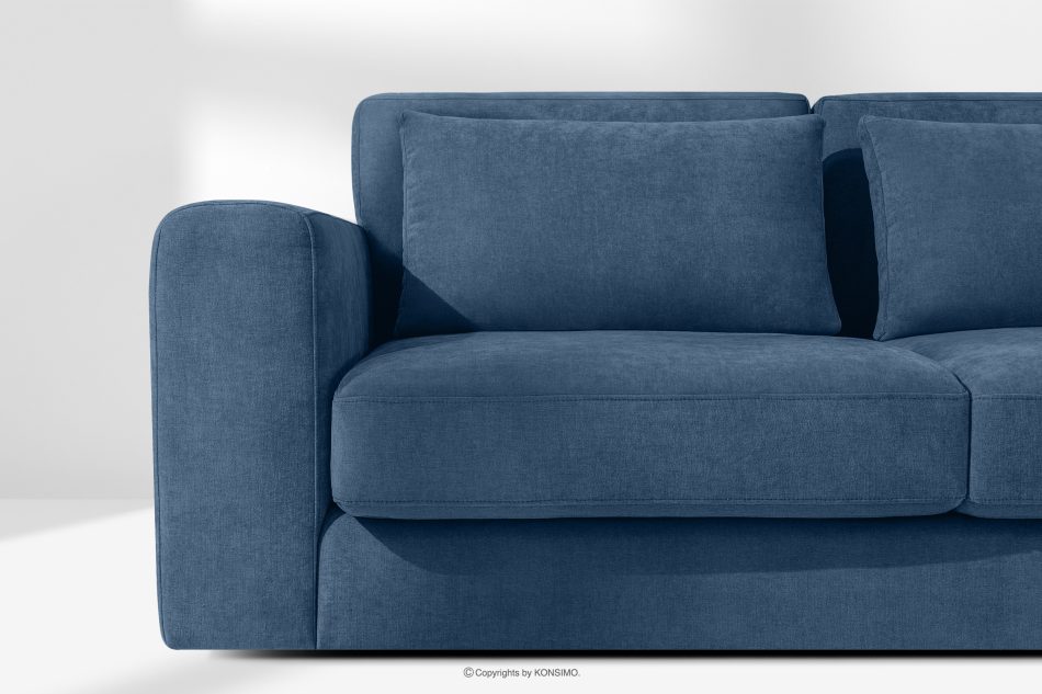 VERUS Pohodlná rohová sedačka z tkanej látky pravá strana tmavomodrá námornícka modrá - obrázok 5