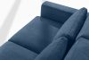 VERUS Pohodlná rohová sedačka z tkanej látky pravá strana tmavomodrá námornícka modrá - obrázok 7