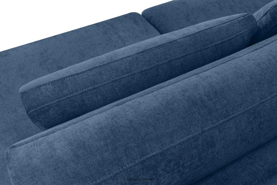 VERUS Pohodlná rohová sedačka z tkanej látky pravá strana tmavomodrá námornícka modrá - obrázok 7