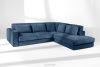 VERUS Pohodlná rohová sedačka z tkanej látky pravá strana tmavomodrá námornícka modrá - obrázok 19