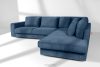 VERUS Pohodlná rohová sedačka z tkanej látky pravá strana tmavomodrá námornícka modrá - obrázok 20