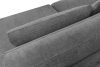 VERUS Veľká pravostranná rohová sedačka do obývacej izby z tkanej látky tmavošedá tmavo sivá - obrázok 8