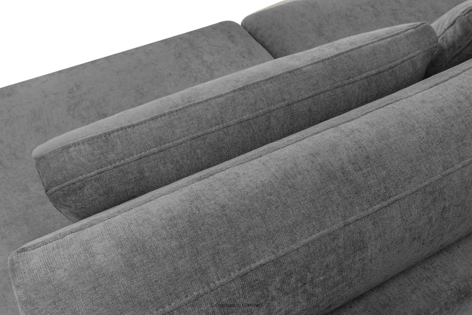 VERUS Veľká pravostranná rohová sedačka do obývacej izby z tkanej látky tmavošedá tmavo sivá - obrázok 7