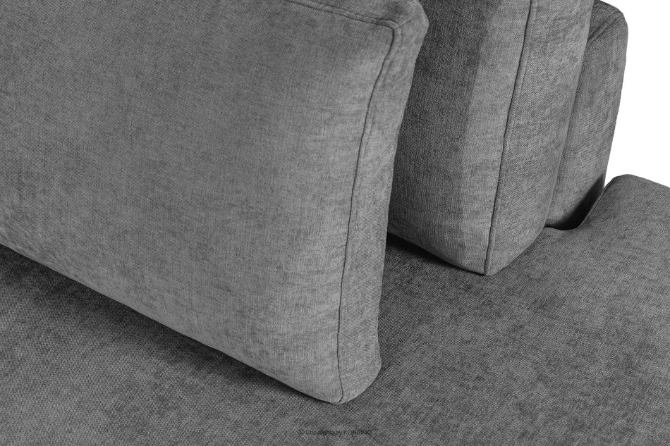VERUS Veľká pravostranná rohová sedačka do obývacej izby z tkanej látky tmavošedá tmavo sivá - obrázok 8