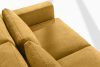 VERUS Veľká rohová sedačka z tkanej látky ľavá žltá žltá - obrázok 7