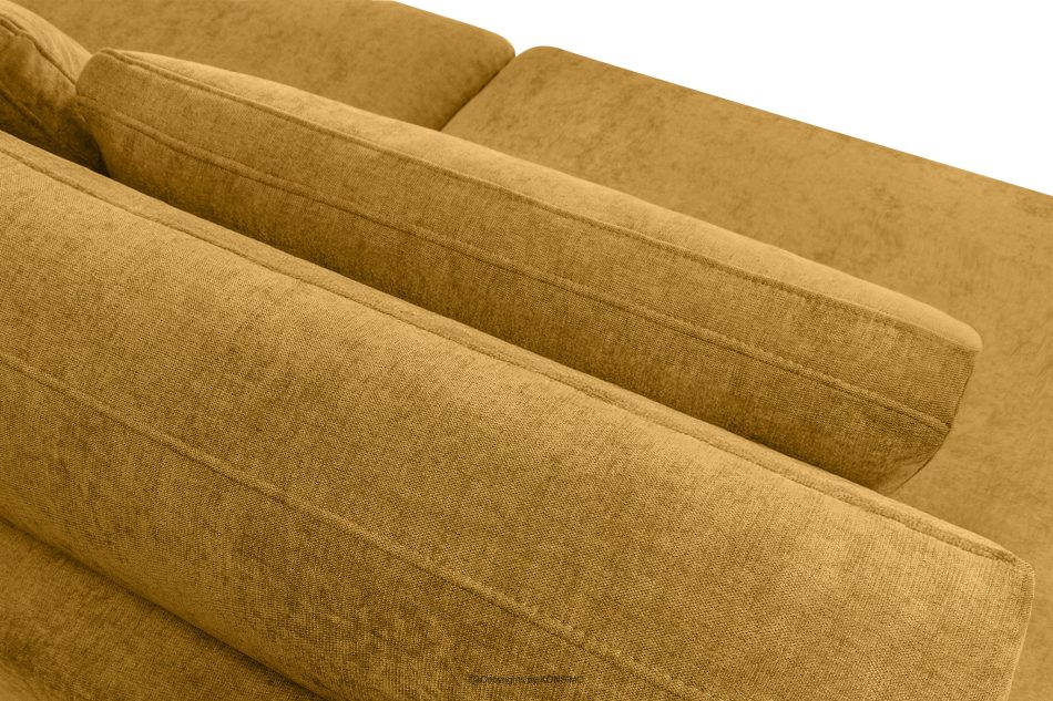 VERUS Veľká rohová sedačka z tkanej látky ľavá žltá žltá - obrázok 7