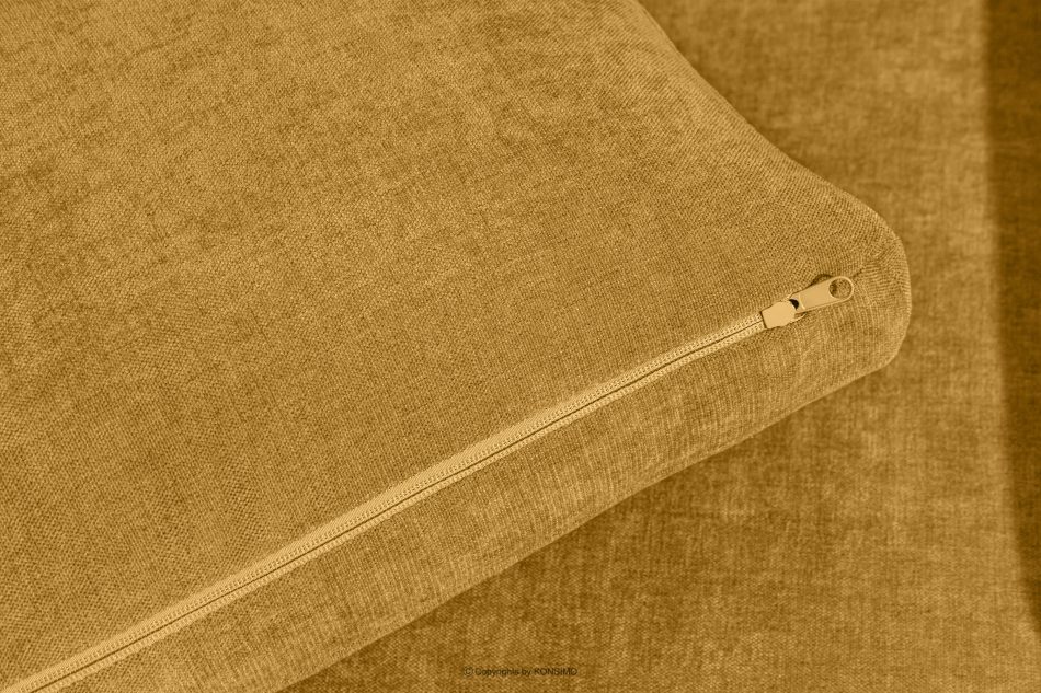 VERUS Veľká rohová sedačka z tkanej látky ľavá žltá žltá - obrázok 9