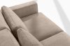 VERUS Veľká pohodlná rohová sedačka do obývacej izby tkaná látka ľavostranná béžová béžová - obrázok 7