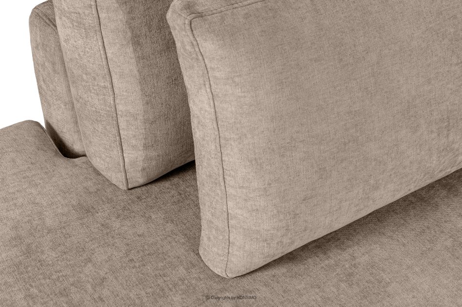 VERUS Veľká pohodlná rohová sedačka do obývacej izby tkaná látka ľavostranná béžová béžová - obrázok 8