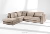 VERUS Veľká pohodlná rohová sedačka do obývacej izby tkaná látka ľavostranná béžová béžová - obrázok 19