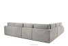 VERUS Veľká rohová pohovka do obývacej izby z tkanej látky ľavá svetlo sivá svetlo sivá - obrázok 5