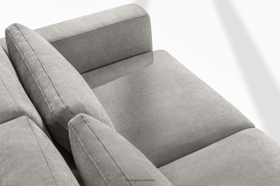 VERUS Veľká rohová pohovka do obývacej izby z tkanej látky ľavá svetlo sivá svetlo sivá - obrázok 6