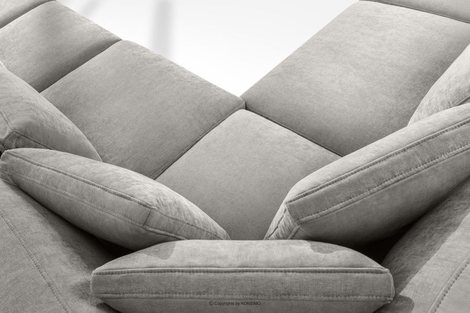 VERUS Veľká rohová pohovka do obývacej izby z tkanej látky ľavá svetlo sivá svetlo sivá - obrázok 10