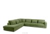 VERUS Veľká rohová pohovka do obývacej izby z tkanej látky ľavá zelená zelená - obrázok 1