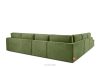 VERUS Veľká rohová pohovka do obývacej izby z tkanej látky ľavá zelená zelená - obrázok 5