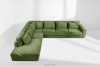 VERUS Veľká rohová pohovka do obývacej izby z tkanej látky ľavá zelená zelená - obrázok 20