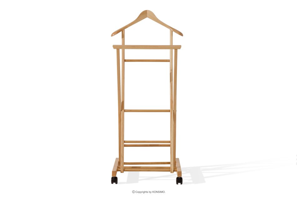 AGLAS Stojan na odevy z bukového dreva prírodná - obrázok 2