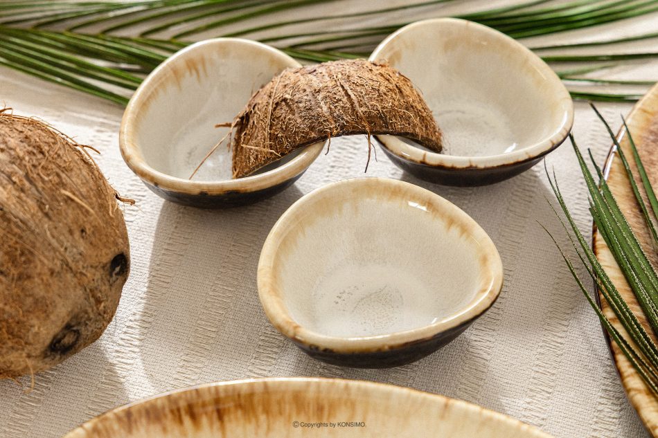 PRIMA Ručne glazovaná misa na dip svetlo béžová svetlo béžová - obrázok 1