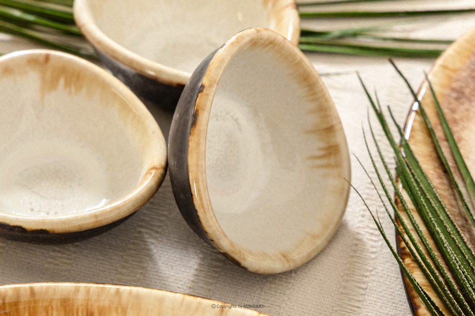 PRIMA Ručne glazovaná misa na dip svetlo béžová svetlo béžová - obrázok 5