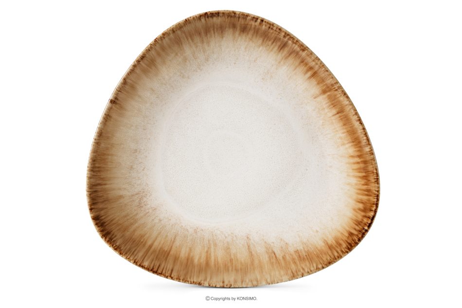 PRIMA Hlboký servírovací tanier ručne glazovaný svetlo béžový svetlo béžová - obrázok 4