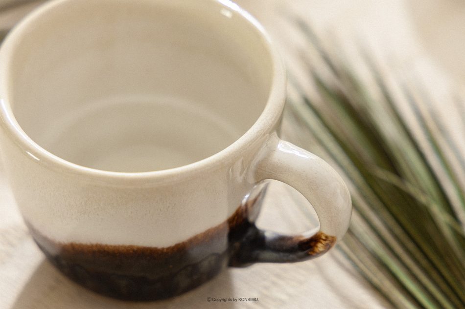 PRIMA Ručne glazovaná svetlo béžová šálka na kávu svetlo béžová - obrázok 7