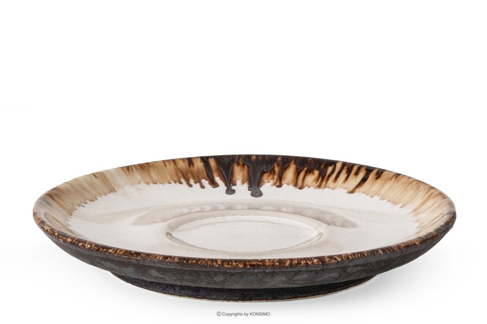 PRIMA Ručne glazovaný svetlo béžový podšálek na šálku espressa svetlo béžová - obrázok 0