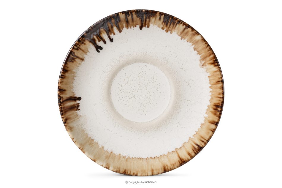 PRIMA Ručne glazovaný svetlo béžový podšálek na šálku espressa svetlo béžová - obrázok 4